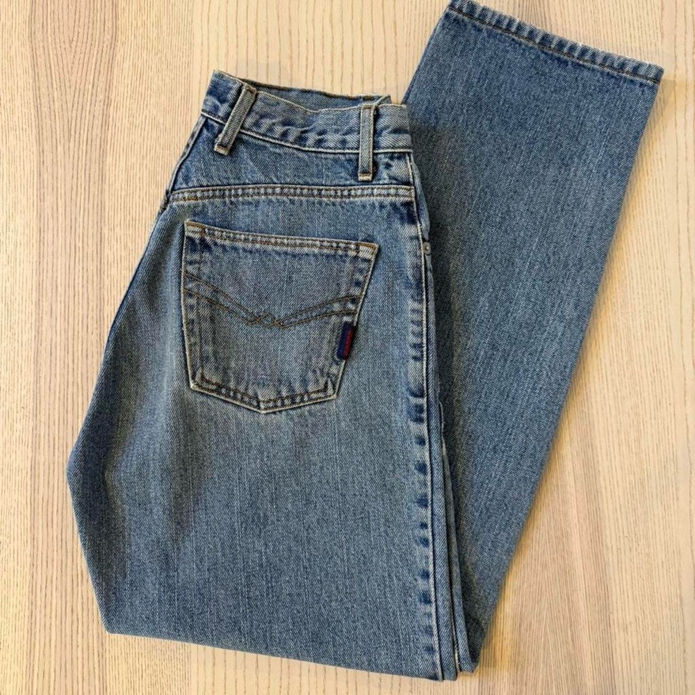 Vintage Guess High Waisted Straight Blue Jeans